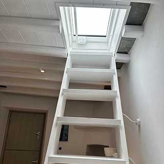 The hatch that leads to the yard
