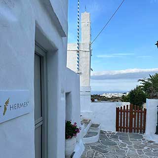paved yard with sea views