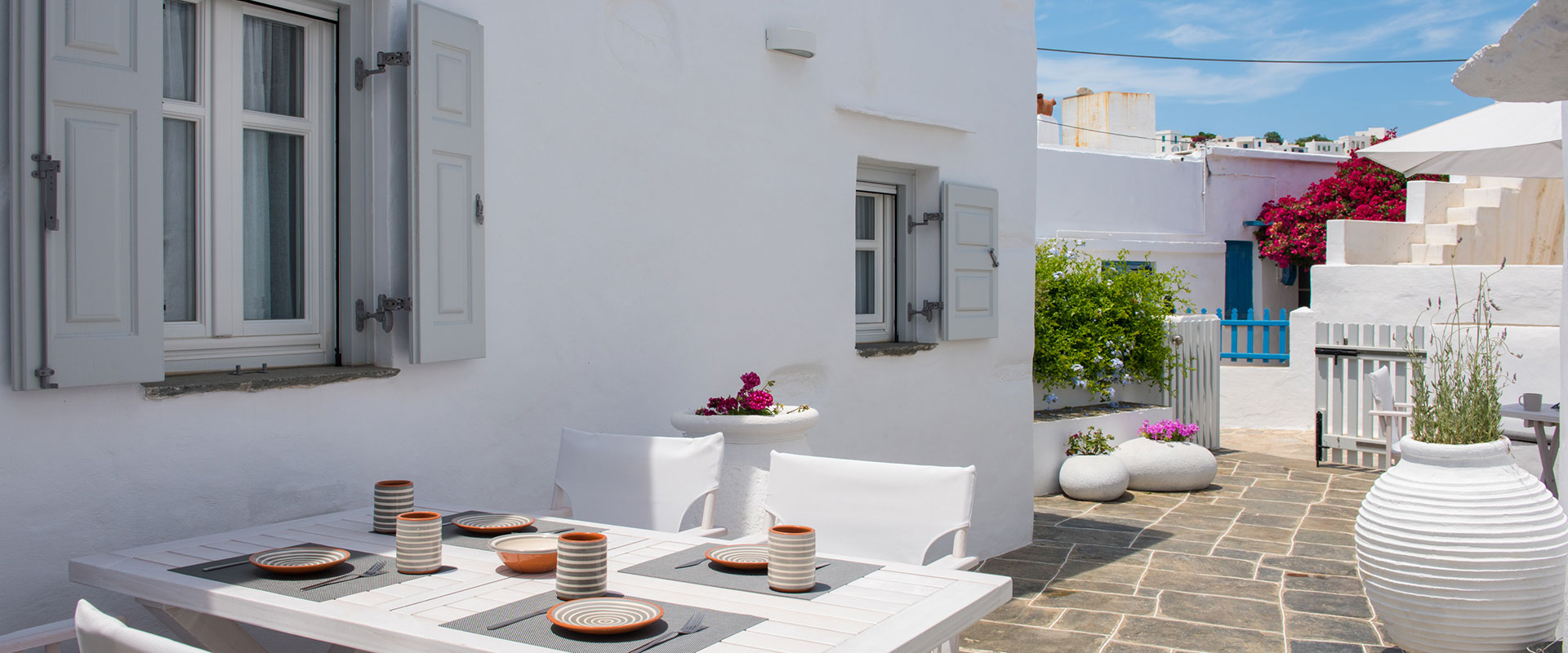 Exterior spaces of Apollonion house in Sifnos