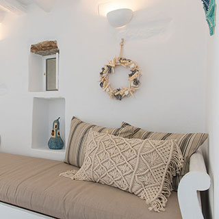 The sitting area with sofa-bed